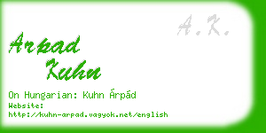 arpad kuhn business card